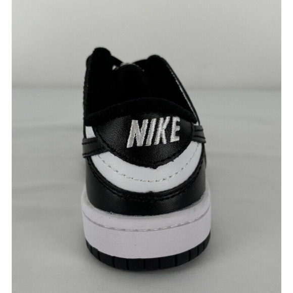Nike Dunk Low Retro White Black Panda (TD) Sneaker Shoe Kids Size 7C New CU1727 - Picture 4 of 8